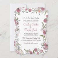 Pansy Blossoms Hochzeitseinladung