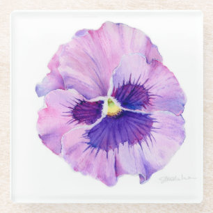 Pansy Blume Aquarell Untersetzer