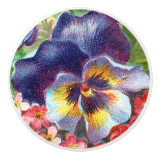 Pansy Blume Knob Pull Keramikknauf