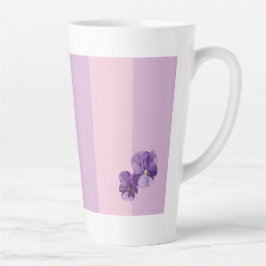 Pansy Blume Latte Tasse