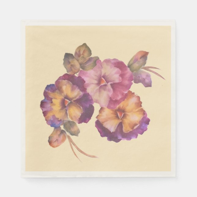 Pansy Blume Paper Napkin Serviette (Vorderseite)