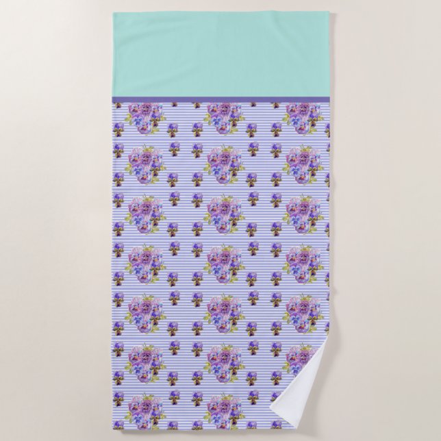 Pansy Blume Parco Tassino Giro del Malcantone Strandtuch (Vorderseite)