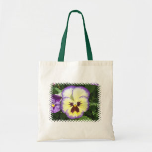 Pansy-Blume stellt kleine Leinwand-Taschen-Tasche Tragetasche