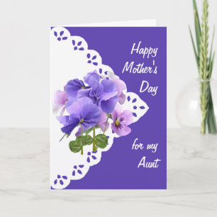 Pansy Blume Tante Muttertagskarte Karte