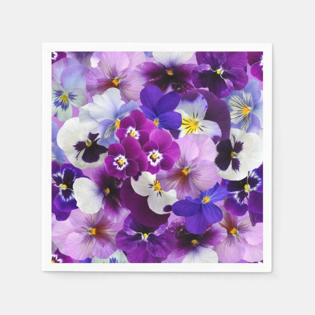 Pansy Blume Wallpaper Art Serviette (Vorderseite)