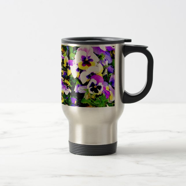 Pansy-Blumen Reisebecher (Rechts)