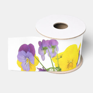 Pansy-BlumenBlumen-Gartengrosgrain-Band Ripsband