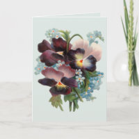 Pansy-Blumenstrauß-Karte