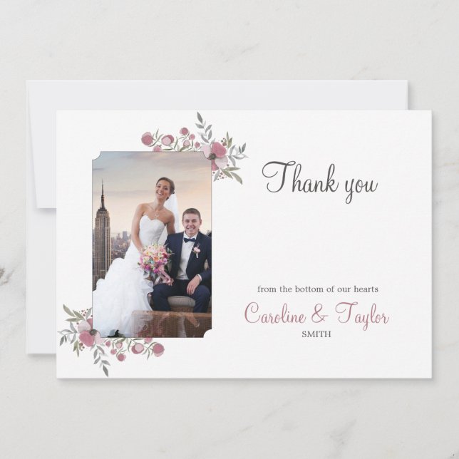 Pansy Blüten Vielen Dank Foto Card Dankeskarte (Vorderseite)