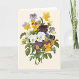 Pansy Bouquet Vielen Dank Karte