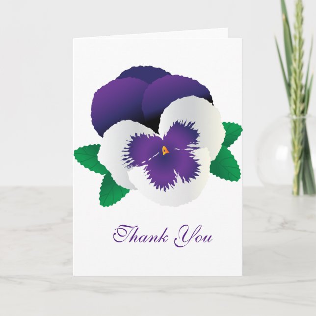 Pansy Card Dankeskarte (Vorderseite)
