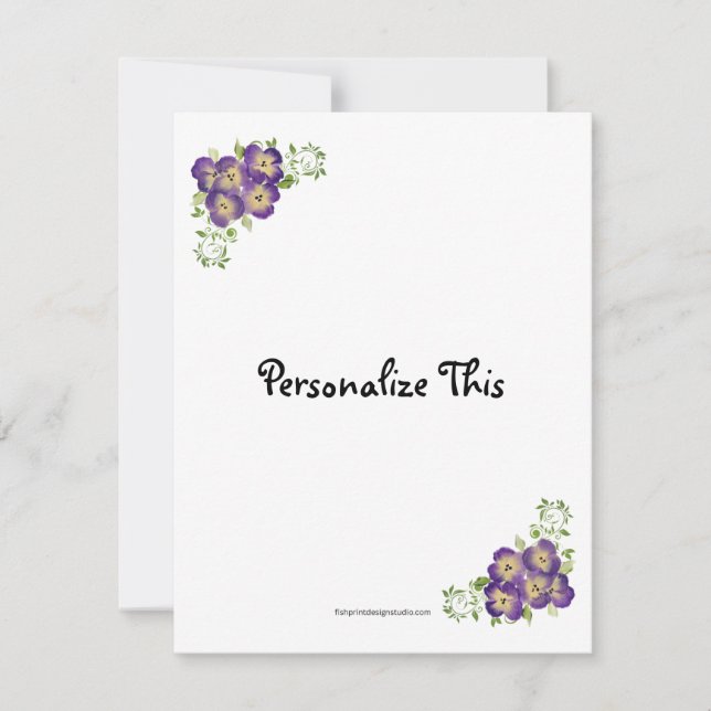Pansy Card Feiertagskarte (Vorderseite)