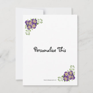 Pansy Card Feiertagskarte