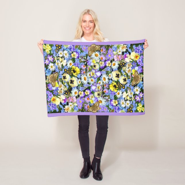 Pansy Cascade Fleece Blanket (Beispiel)