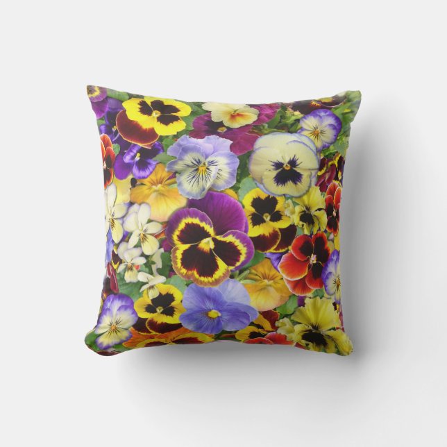 Pansy Cascade Outdoor Pillow Kissen (Vorderseite)