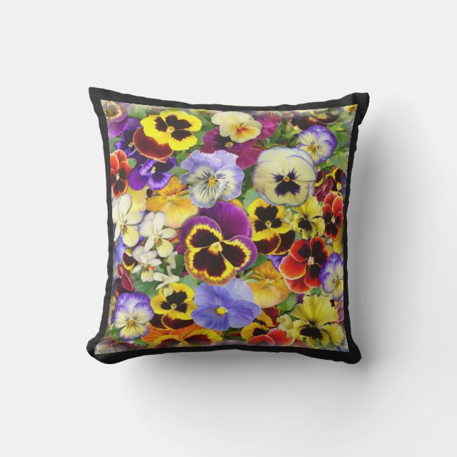 Pansy Cascade Outdoor Pillow Kissen (Vorderseite)