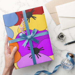 Pansy Collage Geschenkpapier