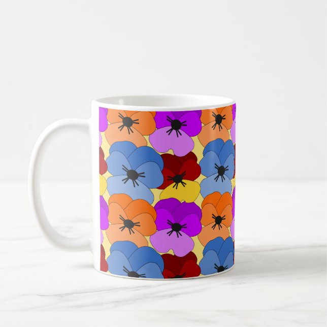 Pansy Collage Kaffeetasse (Links)