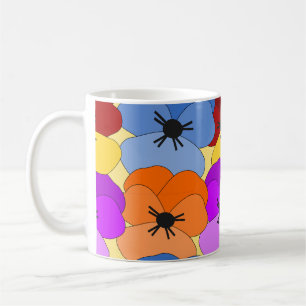 Pansy Collage Tasse