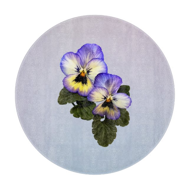 Pansy Duo Schneidebrett (Vorderseite)