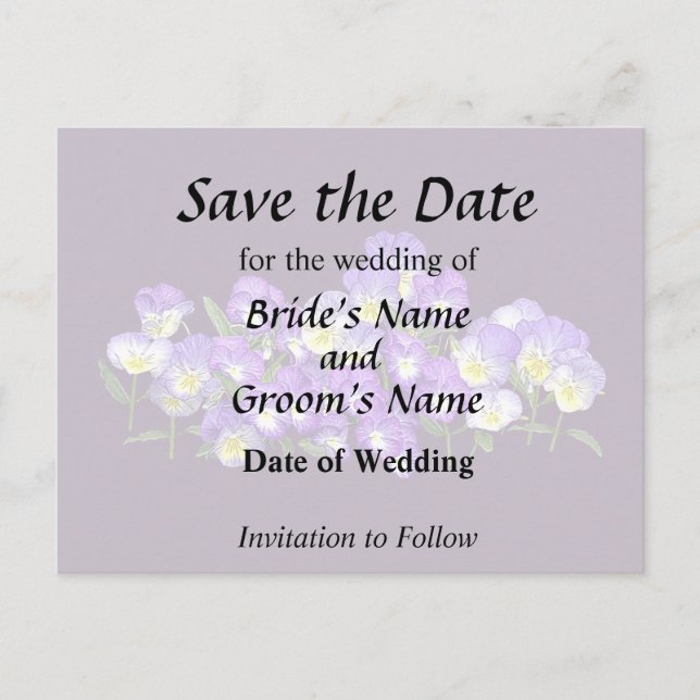 Pansy Family Wiedersehen Ankündigungspostkarte (Vorderseite)