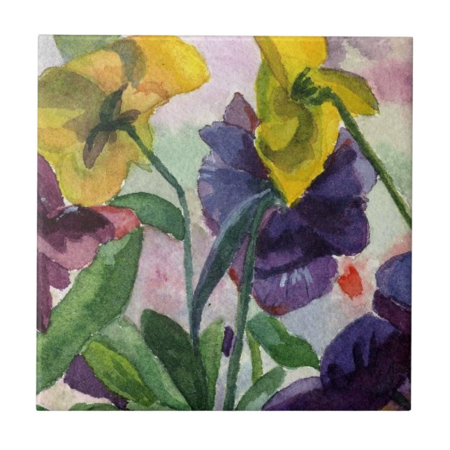 Pansy-Feld Fliese (Vorderseite)