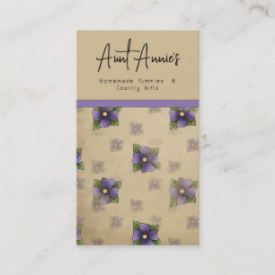 Pansy Floral Business Card Visitenkarte