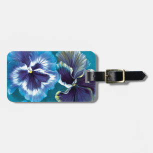 Pansy floral fine art botanic namens Gepäckanhänge Gepäckanhänger