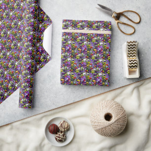 Pansy Foto Collage: Kaleidoskop der blühenden Schö Geschenkpapier