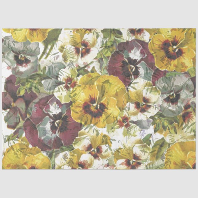 Pansy Garden Tissue Paper Seidenpapier (Vorderseite)