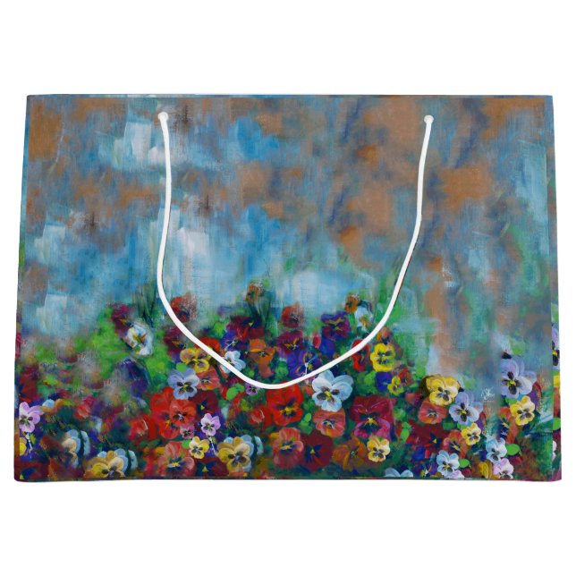 Pansy Gift Bag Große Geschenktüte (Vorderseite)