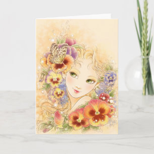 Pansy Greeting Card Karte