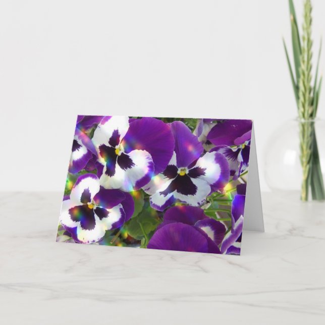 Pansy-Gruß-Karte Karte (Vorderseite)
