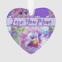 Pansy Lila Watercolor Hübsch Floral Blume Mum