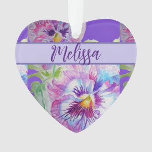 Pansy Lila Watercolor Hübsche Blume Ornament