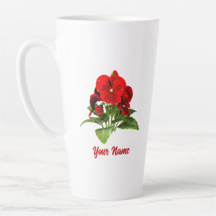 Pansy Lover Floral Personalisiert Custom Milchtasse