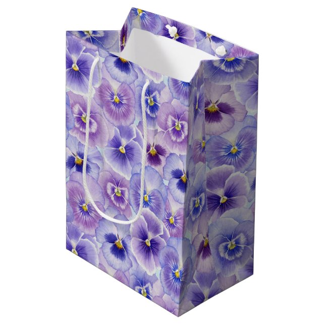 Pansy Mittlere Geschenktüte (Vorderseite Schrägansicht)