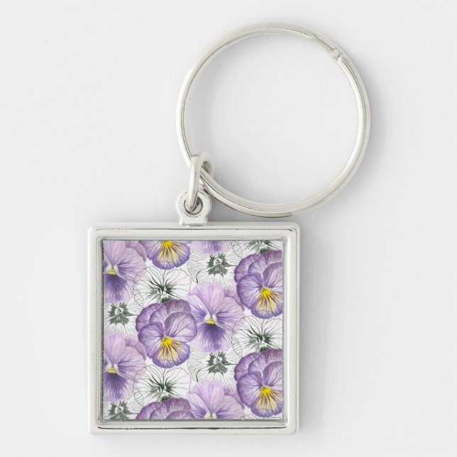 Pansy-Muster Schlüsselanhänger (Vorne)