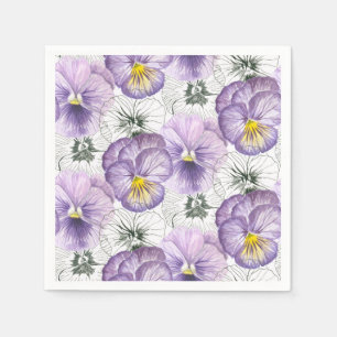 Pansy-Muster Serviette