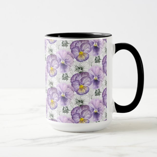 Pansy-Muster Tasse (Rechts)