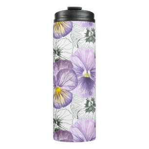 Pansy-Muster Thermosbecher