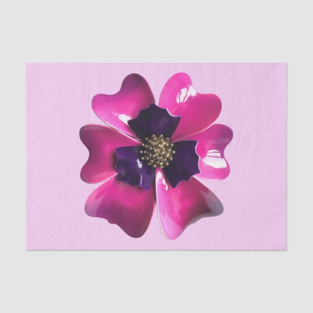 Pansy oder Orchid Blume - Retro 60er Summer BIG Seidenpapier (Vorderseite)