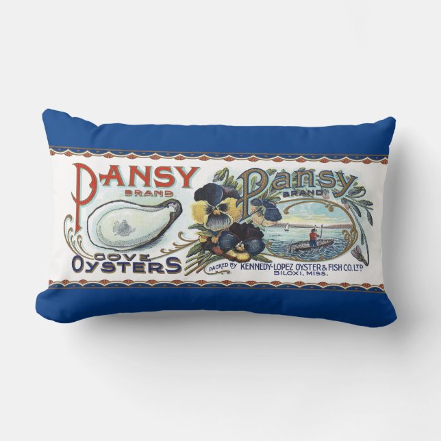 Pansy Oysters Lumbar Pillow Lendenkissen (Vorderseite)