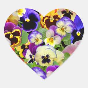 PANSY PATCHWORK Herz-Aufkleber