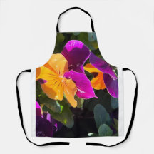 Pansy Postcard Orange und Lila