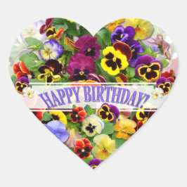 PANSY SCHAUTY BIRTHDAY GREETHERZ Herz-Aufkleber