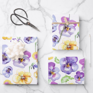 Pansy Seamless Geschenkpapier Set