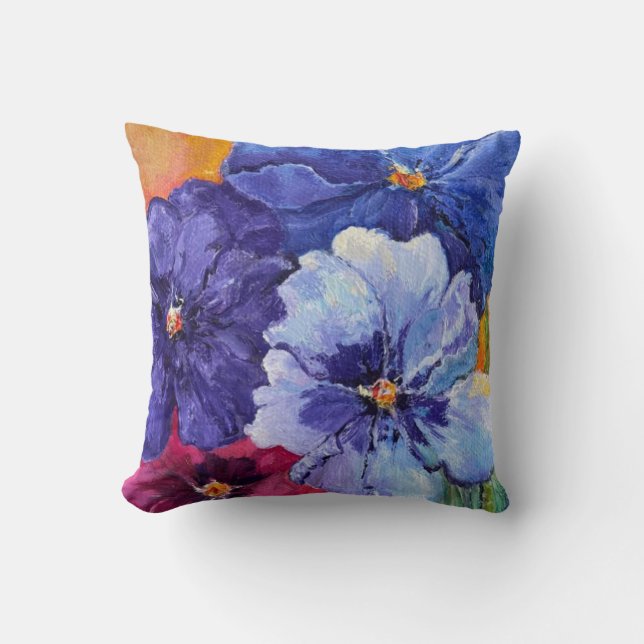 Pansy-Tasse Kissen (Vorderseite)
