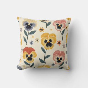 Pansy Throw Pillow Kissen
