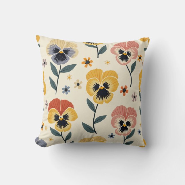 Pansy Throw Pillow Kissen (Vorderseite)